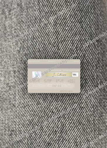Yemen Housing Bank visa debit card back
